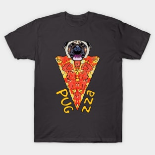 Funny Pug Pizza Pugzza T-Shirt